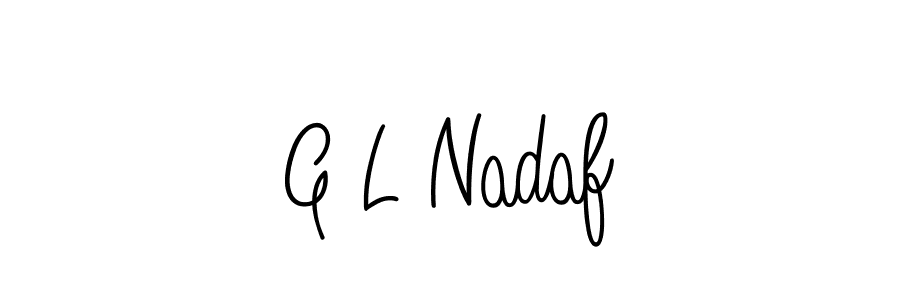 Angelique-Rose-font-FFP is a professional signature style that is perfect for those who want to add a touch of class to their signature. It is also a great choice for those who want to make their signature more unique. Get G L Nadaf name to fancy signature for free. G L Nadaf signature style 5 images and pictures png