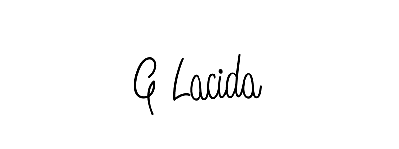 if you are searching for the best signature style for your name G Lacida. so please give up your signature search. here we have designed multiple signature styles  using Angelique-Rose-font-FFP. G Lacida signature style 5 images and pictures png