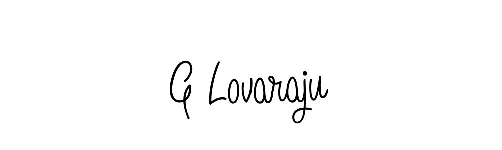 How to make G Lovaraju name signature. Use Angelique-Rose-font-FFP style for creating short signs online. This is the latest handwritten sign. G Lovaraju signature style 5 images and pictures png