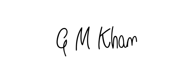 Make a beautiful signature design for name G M Khan. With this signature (Angelique-Rose-font-FFP) style, you can create a handwritten signature for free. G M Khan signature style 5 images and pictures png