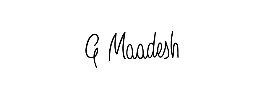The best way (Angelique-Rose-font-FFP) to make a short signature is to pick only two or three words in your name. The name G Maadesh include a total of six letters. For converting this name. G Maadesh signature style 5 images and pictures png