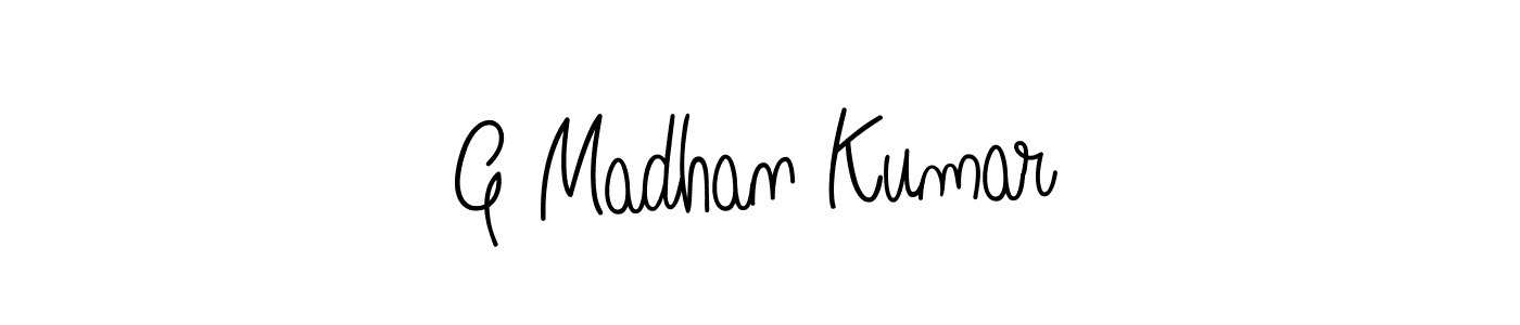 Design your own signature with our free online signature maker. With this signature software, you can create a handwritten (Angelique-Rose-font-FFP) signature for name G Madhan Kumar. G Madhan Kumar signature style 5 images and pictures png