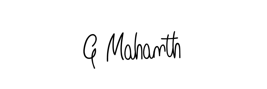 G Mahanth stylish signature style. Best Handwritten Sign (Angelique-Rose-font-FFP) for my name. Handwritten Signature Collection Ideas for my name G Mahanth. G Mahanth signature style 5 images and pictures png