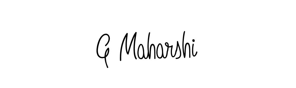 Use a signature maker to create a handwritten signature online. With this signature software, you can design (Angelique-Rose-font-FFP) your own signature for name G Maharshi. G Maharshi signature style 5 images and pictures png