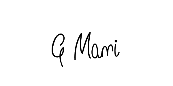 Use a signature maker to create a handwritten signature online. With this signature software, you can design (Angelique-Rose-font-FFP) your own signature for name G Mani. G Mani signature style 5 images and pictures png