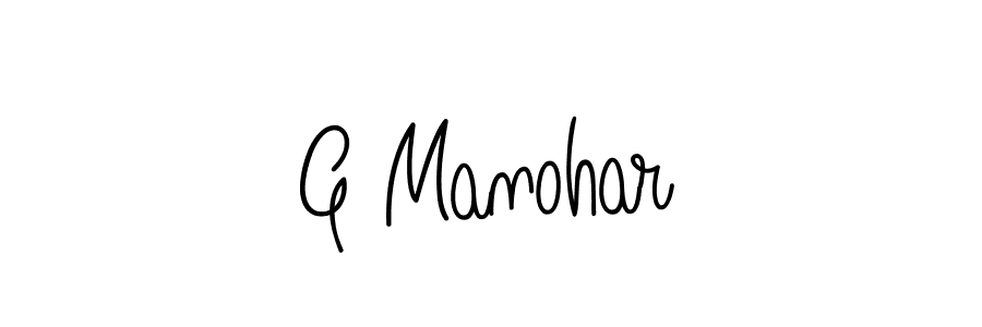 Make a beautiful signature design for name G Manohar. With this signature (Angelique-Rose-font-FFP) style, you can create a handwritten signature for free. G Manohar signature style 5 images and pictures png
