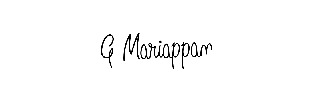 if you are searching for the best signature style for your name G Mariappan. so please give up your signature search. here we have designed multiple signature styles  using Angelique-Rose-font-FFP. G Mariappan signature style 5 images and pictures png