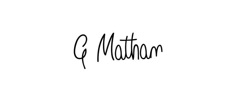 The best way (Angelique-Rose-font-FFP) to make a short signature is to pick only two or three words in your name. The name G Mathan include a total of six letters. For converting this name. G Mathan signature style 5 images and pictures png