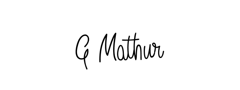 Make a beautiful signature design for name G Mathur. Use this online signature maker to create a handwritten signature for free. G Mathur signature style 5 images and pictures png