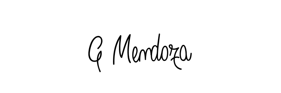 G Mendoza stylish signature style. Best Handwritten Sign (Angelique-Rose-font-FFP) for my name. Handwritten Signature Collection Ideas for my name G Mendoza. G Mendoza signature style 5 images and pictures png