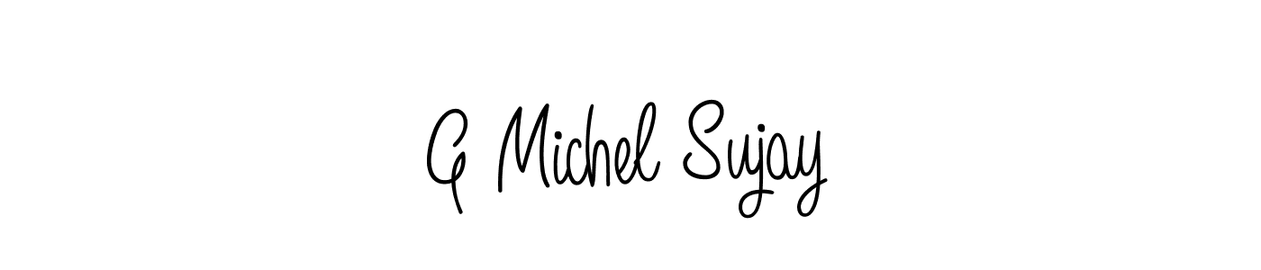 This is the best signature style for the G Michel Sujay name. Also you like these signature font (Angelique-Rose-font-FFP). Mix name signature. G Michel Sujay signature style 5 images and pictures png