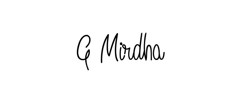 The best way (Angelique-Rose-font-FFP) to make a short signature is to pick only two or three words in your name. The name G Mirdha include a total of six letters. For converting this name. G Mirdha signature style 5 images and pictures png