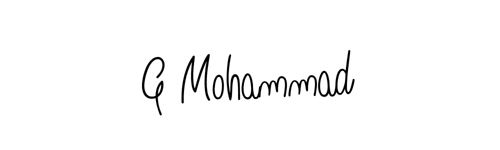 You should practise on your own different ways (Angelique-Rose-font-FFP) to write your name (G Mohammad) in signature. don't let someone else do it for you. G Mohammad signature style 5 images and pictures png