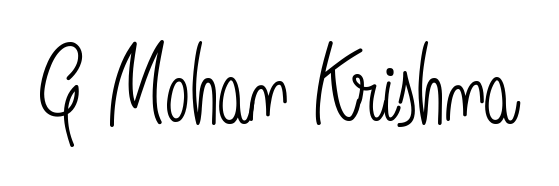 Discover the perfect balance of readability and style for G Mohan Krishna with Angelique-Rose-font-FFP font. Create your dream signature today. G Mohan Krishna signature style 5 images and pictures png