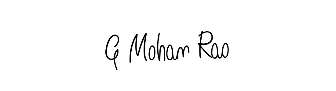 How to make G Mohan Rao name signature. Use Angelique-Rose-font-FFP style for creating short signs online. This is the latest handwritten sign. G Mohan Rao signature style 5 images and pictures png