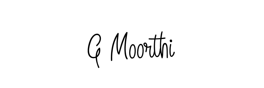 The best way (Angelique-Rose-font-FFP) to make a short signature is to pick only two or three words in your name. The name G Moorthi include a total of six letters. For converting this name. G Moorthi signature style 5 images and pictures png