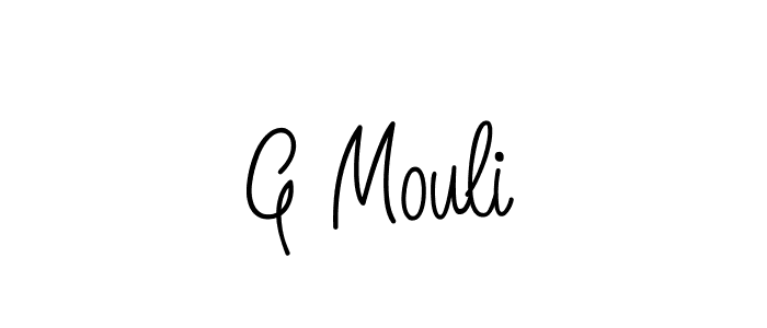 Create a beautiful signature design for name G Mouli. With this signature (Angelique-Rose-font-FFP) fonts, you can make a handwritten signature for free. G Mouli signature style 5 images and pictures png