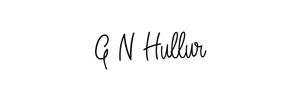Make a beautiful signature design for name G N Hullur. With this signature (Angelique-Rose-font-FFP) style, you can create a handwritten signature for free. G N Hullur signature style 5 images and pictures png