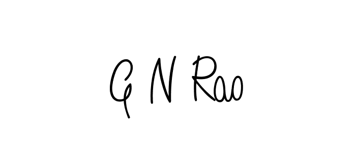 Make a beautiful signature design for name G N Rao. With this signature (Angelique-Rose-font-FFP) style, you can create a handwritten signature for free. G N Rao signature style 5 images and pictures png