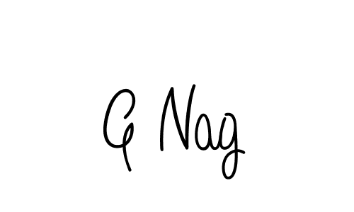 if you are searching for the best signature style for your name G Nag. so please give up your signature search. here we have designed multiple signature styles  using Angelique-Rose-font-FFP. G Nag signature style 5 images and pictures png