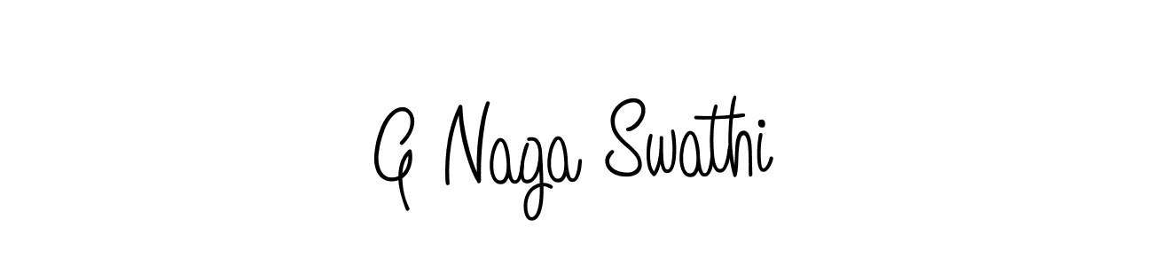Use a signature maker to create a handwritten signature online. With this signature software, you can design (Angelique-Rose-font-FFP) your own signature for name G Naga Swathi. G Naga Swathi signature style 5 images and pictures png