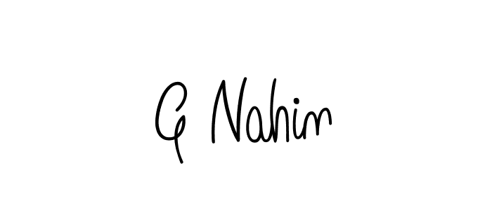 How to make G Nahin signature? Angelique-Rose-font-FFP is a professional autograph style. Create handwritten signature for G Nahin name. G Nahin signature style 5 images and pictures png