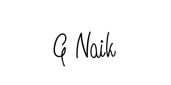 Make a beautiful signature design for name G Naik. With this signature (Angelique-Rose-font-FFP) style, you can create a handwritten signature for free. G Naik signature style 5 images and pictures png