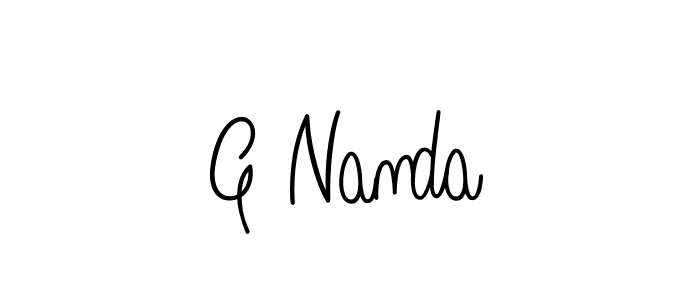 The best way (Angelique-Rose-font-FFP) to make a short signature is to pick only two or three words in your name. The name G Nanda include a total of six letters. For converting this name. G Nanda signature style 5 images and pictures png