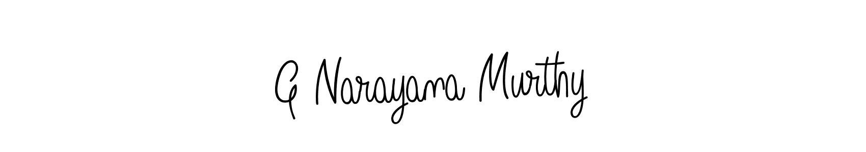 Use a signature maker to create a handwritten signature online. With this signature software, you can design (Angelique-Rose-font-FFP) your own signature for name G Narayana Murthy. G Narayana Murthy signature style 5 images and pictures png