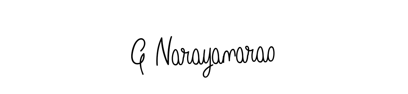 You should practise on your own different ways (Angelique-Rose-font-FFP) to write your name (G Narayanarao) in signature. don't let someone else do it for you. G Narayanarao signature style 5 images and pictures png