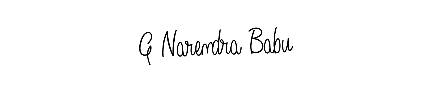 Make a beautiful signature design for name G Narendra Babu. With this signature (Angelique-Rose-font-FFP) style, you can create a handwritten signature for free. G Narendra Babu signature style 5 images and pictures png