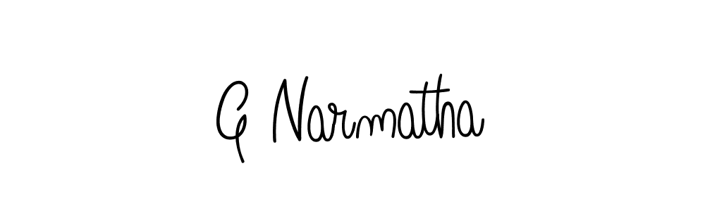 G Narmatha stylish signature style. Best Handwritten Sign (Angelique-Rose-font-FFP) for my name. Handwritten Signature Collection Ideas for my name G Narmatha. G Narmatha signature style 5 images and pictures png