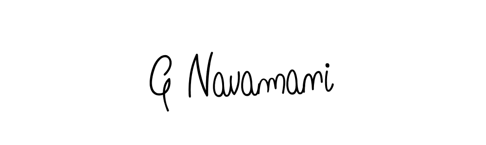 Make a beautiful signature design for name G Navamani. With this signature (Angelique-Rose-font-FFP) style, you can create a handwritten signature for free. G Navamani signature style 5 images and pictures png