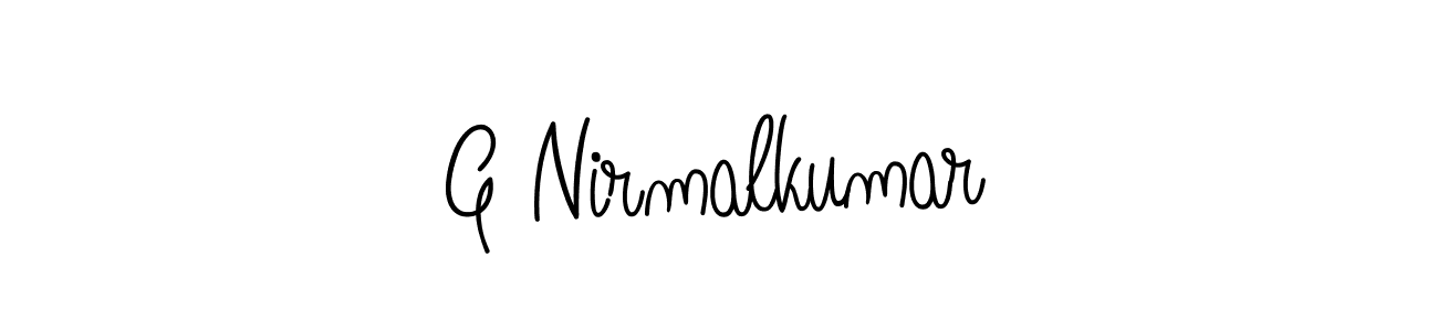 Use a signature maker to create a handwritten signature online. With this signature software, you can design (Angelique-Rose-font-FFP) your own signature for name G Nirmalkumar. G Nirmalkumar signature style 5 images and pictures png