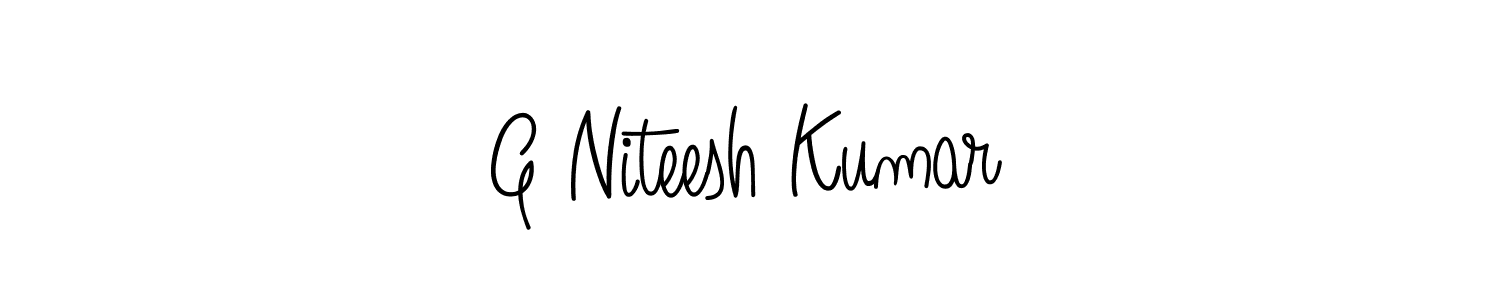 G Niteesh Kumar stylish signature style. Best Handwritten Sign (Angelique-Rose-font-FFP) for my name. Handwritten Signature Collection Ideas for my name G Niteesh Kumar. G Niteesh Kumar signature style 5 images and pictures png