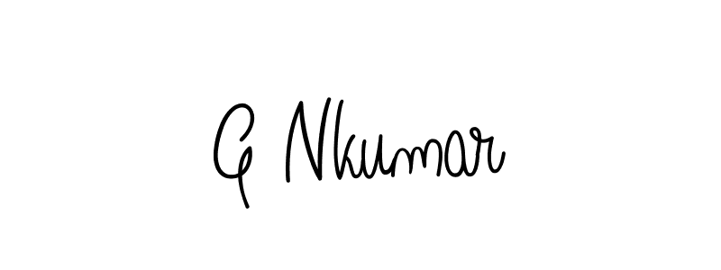 Design your own signature with our free online signature maker. With this signature software, you can create a handwritten (Angelique-Rose-font-FFP) signature for name G Nkumar. G Nkumar signature style 5 images and pictures png