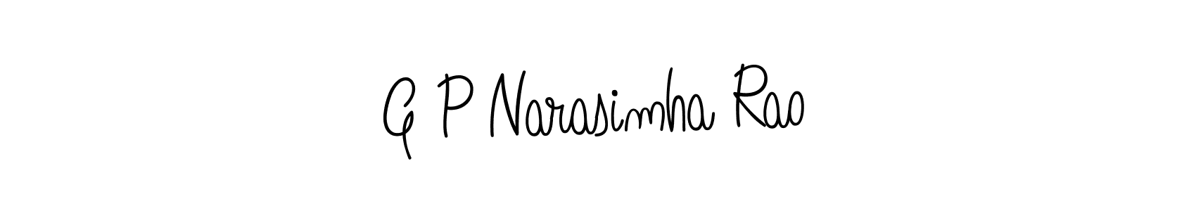How to make G P Narasimha Rao name signature. Use Angelique-Rose-font-FFP style for creating short signs online. This is the latest handwritten sign. G P Narasimha Rao signature style 5 images and pictures png