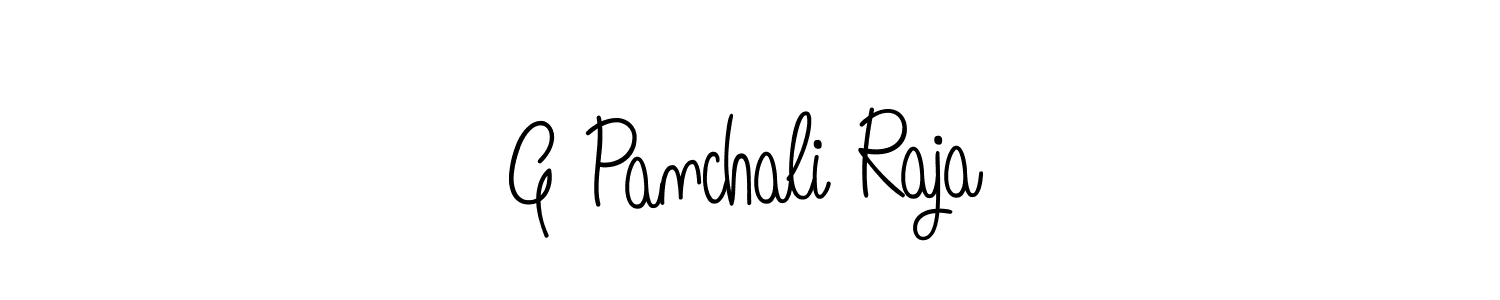 G Panchali Raja stylish signature style. Best Handwritten Sign (Angelique-Rose-font-FFP) for my name. Handwritten Signature Collection Ideas for my name G Panchali Raja. G Panchali Raja signature style 5 images and pictures png