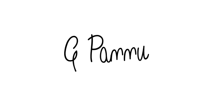 G Pannu stylish signature style. Best Handwritten Sign (Angelique-Rose-font-FFP) for my name. Handwritten Signature Collection Ideas for my name G Pannu. G Pannu signature style 5 images and pictures png