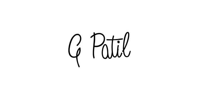 Make a beautiful signature design for name G Patil. With this signature (Angelique-Rose-font-FFP) style, you can create a handwritten signature for free. G Patil signature style 5 images and pictures png