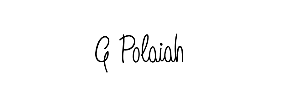 Make a beautiful signature design for name G Polaiah. With this signature (Angelique-Rose-font-FFP) style, you can create a handwritten signature for free. G Polaiah signature style 5 images and pictures png
