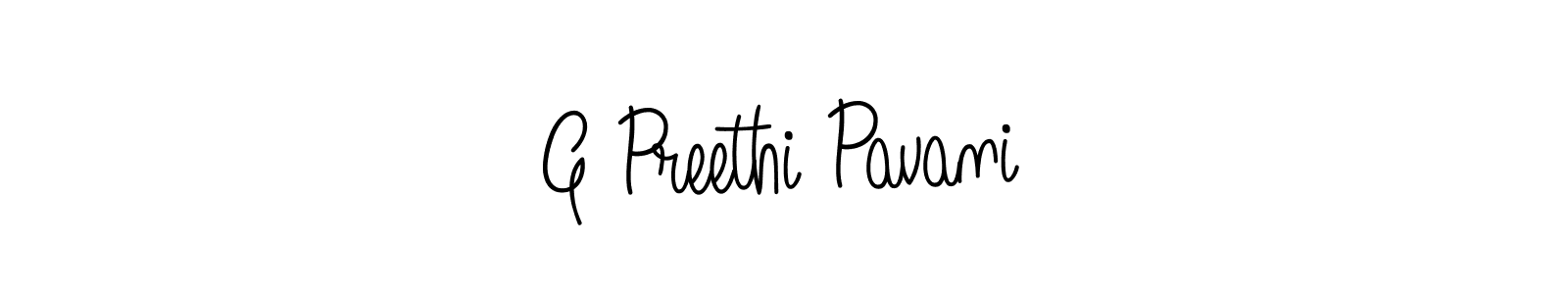 Use a signature maker to create a handwritten signature online. With this signature software, you can design (Angelique-Rose-font-FFP) your own signature for name G Preethi Pavani. G Preethi Pavani signature style 5 images and pictures png