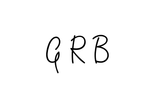 The best way (Angelique-Rose-font-FFP) to make a short signature is to pick only two or three words in your name. The name G R B include a total of six letters. For converting this name. G R B signature style 5 images and pictures png