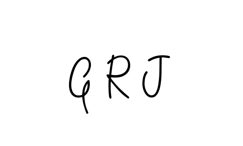 How to make G R J name signature. Use Angelique-Rose-font-FFP style for creating short signs online. This is the latest handwritten sign. G R J signature style 5 images and pictures png