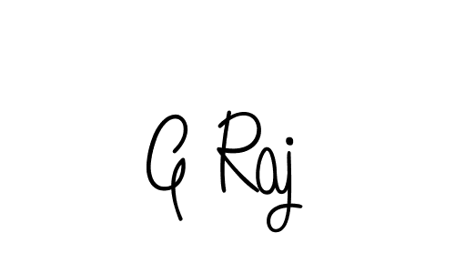 Design your own signature with our free online signature maker. With this signature software, you can create a handwritten (Angelique-Rose-font-FFP) signature for name G Raj. G Raj signature style 5 images and pictures png