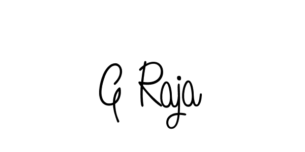 Design your own signature with our free online signature maker. With this signature software, you can create a handwritten (Angelique-Rose-font-FFP) signature for name G Raja. G Raja signature style 5 images and pictures png