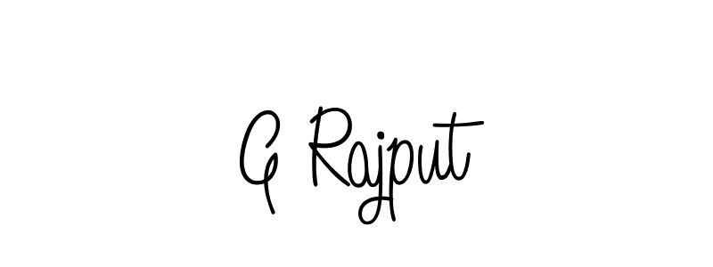The best way (Angelique-Rose-font-FFP) to make a short signature is to pick only two or three words in your name. The name G Rajput include a total of six letters. For converting this name. G Rajput signature style 5 images and pictures png