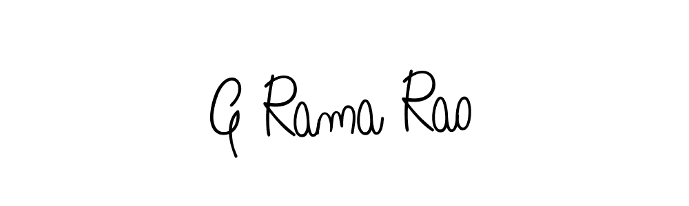Use a signature maker to create a handwritten signature online. With this signature software, you can design (Angelique-Rose-font-FFP) your own signature for name G Rama Rao. G Rama Rao signature style 5 images and pictures png