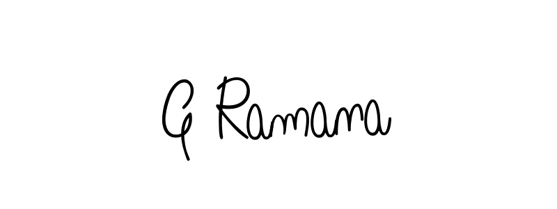 Create a beautiful signature design for name G Ramana. With this signature (Angelique-Rose-font-FFP) fonts, you can make a handwritten signature for free. G Ramana signature style 5 images and pictures png