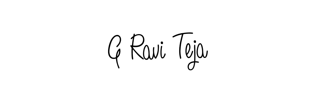 Also we have G Ravi Teja name is the best signature style. Create professional handwritten signature collection using Angelique-Rose-font-FFP autograph style. G Ravi Teja signature style 5 images and pictures png